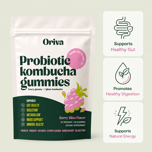 Oriva® Probiotic Kombucha Gummies